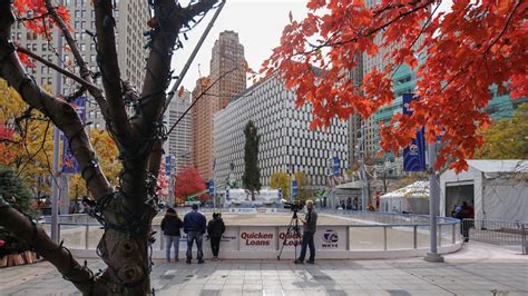 Detroit's Christmas tree installed at Campus Martius