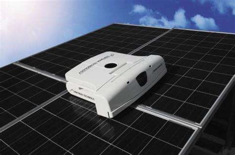 Robot With Brush Water Wiper Tackles Solar Panel Cleaning