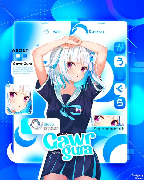 Gawr Gura - Hololive by itszeee on DeviantArt