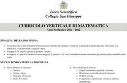 CURRICOLO VERTICALE DI MATEMATICA Liceo Scientifico Collegio San