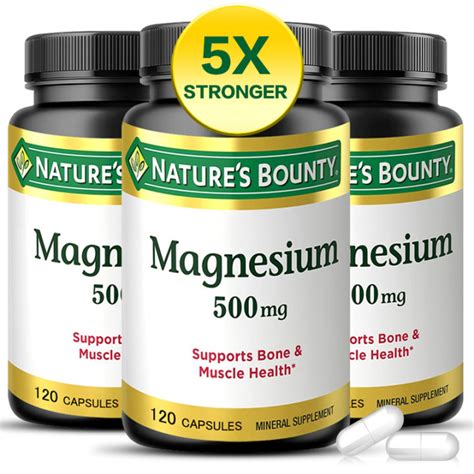 Nature S Bounty Magnesium Capsules Mg Meningkatkan Kesehatan