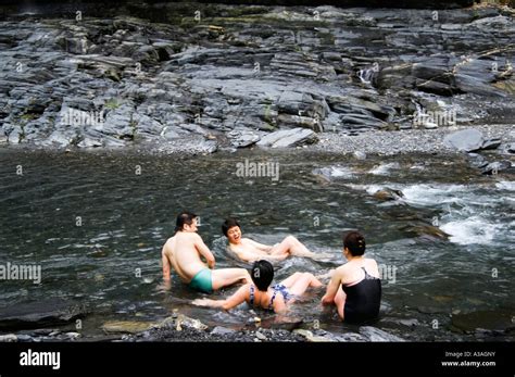 People Enjoying Natural Hot River Water Of Tona Hotspring Bath Resort