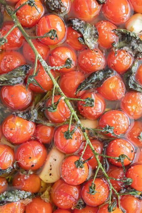 Cherry Tomato Confit With Garlic And Herbs Plan Eat Post Repeat