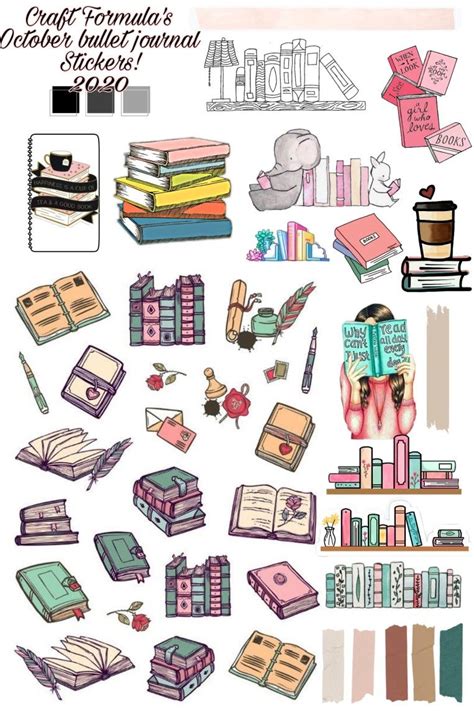 October Bujo Books Theme Printable Stickers Artofit