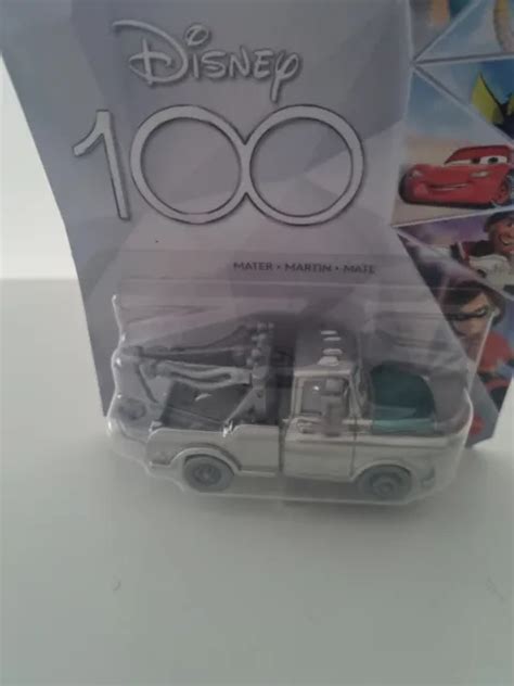 MATTEL DISNEY 100TH Anniversary Pixar Cars Mater Silver Character Car