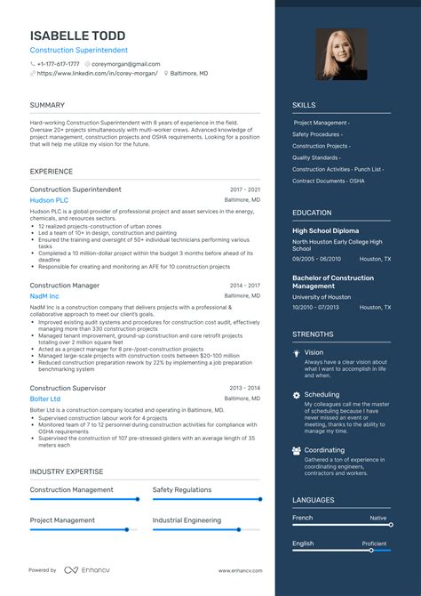 Construction Superintendent Resume Examples Guide For