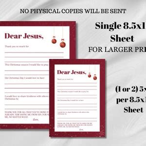 Christmas Letter to Jesus, Christian Letter to Santa Alternative ...