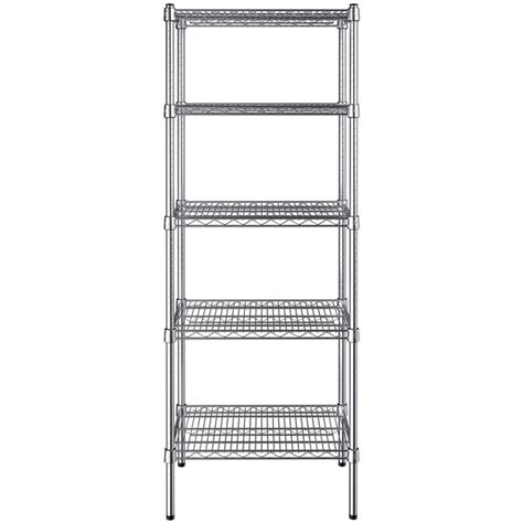 Regency 18 X 24 Nsf Chrome Wire 5 Shelf Kit With 64 Posts