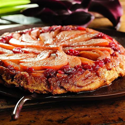 Pear Apple And Cranberry Tarte Tatin Recipe Eatingwell