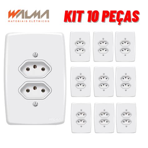 Kit Tomada Dupla A Walma Unidades Shopee Brasil