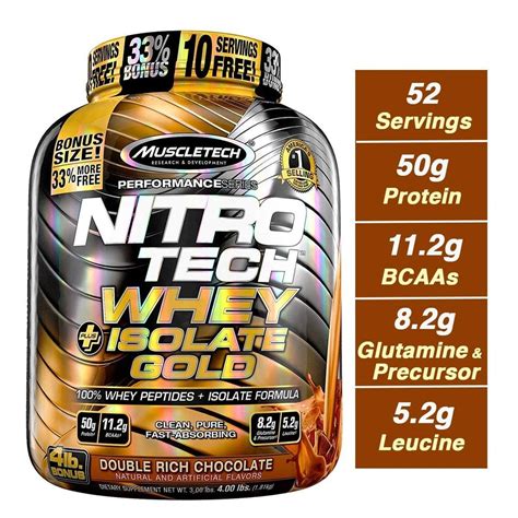 Mucletech Muscletech Nitro Tech Whey Isolate Gold Protein Non Prescription Treatment