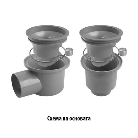 Подов сифон PVC с клапа Ø32мм - Еврокварц