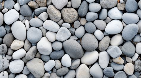 Gravel Texture Pebble Stone Background Light Grey Closeup Small Rocks