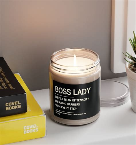 Boss Lady T 100 Soy Wax 9oz Candle Handmade Soy Candles Funny Candle Ts For Boss Female