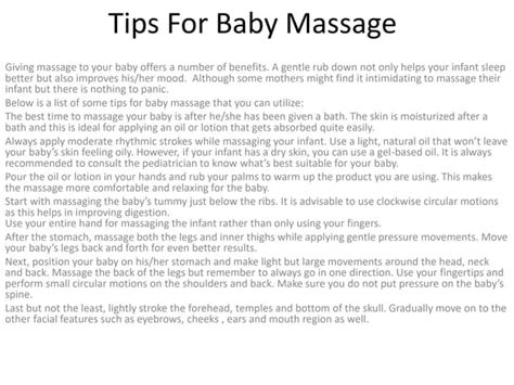 Tips For Baby Massage.pptx