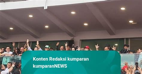 Mahfud Hingga Megawati Tiba Di Kampanye Akbar Gbk Kompak Salam Metal