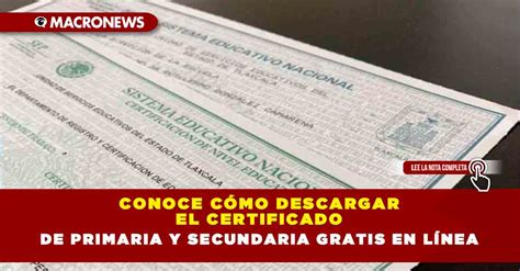 Conoce cómo descargar el certificado de primaria y secundaria gratis en