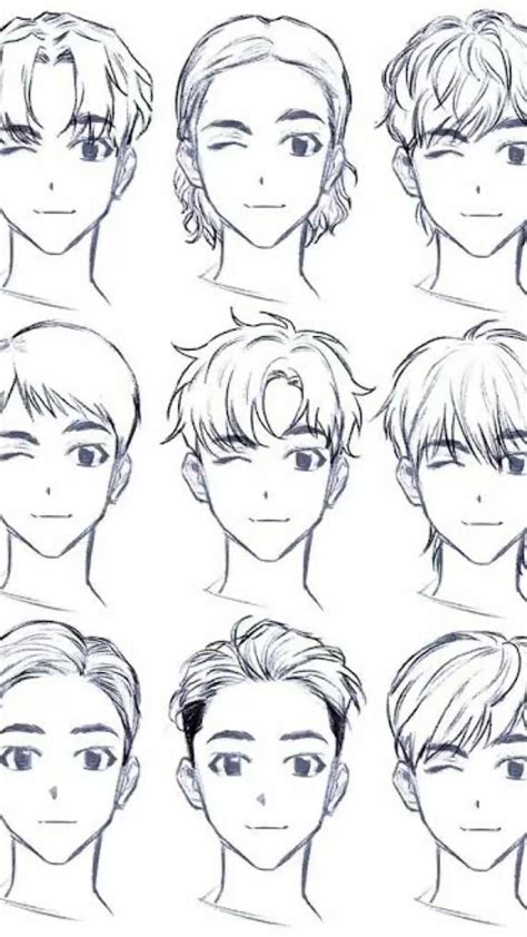 Desenhos Masculinos Para Desenhar - Desenhos de cabelo masculino | Sketches, Anime drawings tutorials, Boy ...