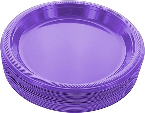 Disposable Plastic Plates Purple Inches Plastic Dinner Plates