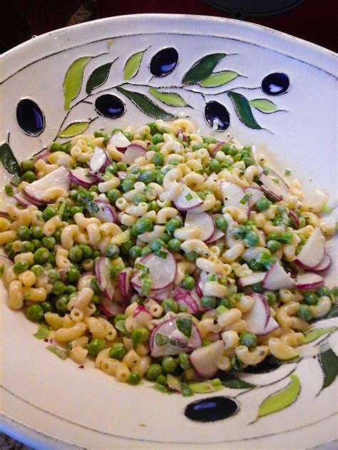 Summer Macaroni Salad With Peas And Radish Recipe Just A Pinch Recipes