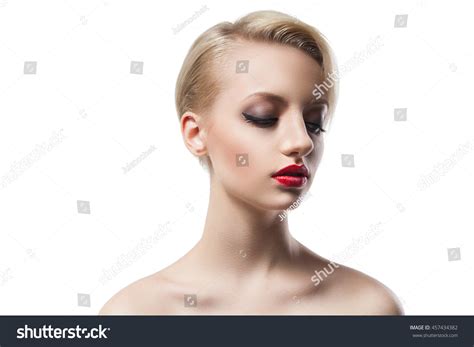 Beautiful Young Model Blonde Short Hair ภาพสตอก 457434382 Shutterstock