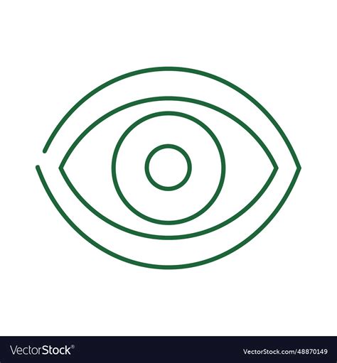 Green eye line iconsvg Royalty Free Vector Image