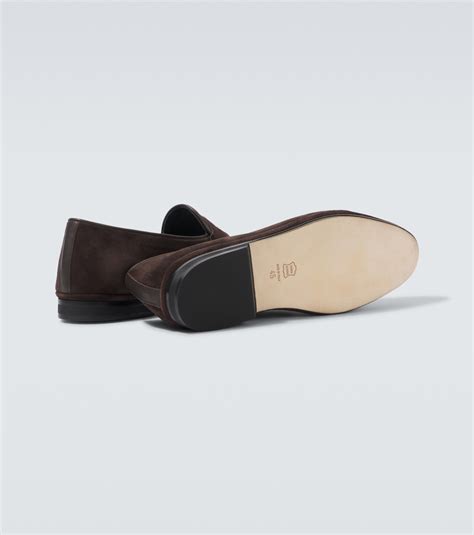 Suede Loafers In Brown Rubinacci Mytheresa