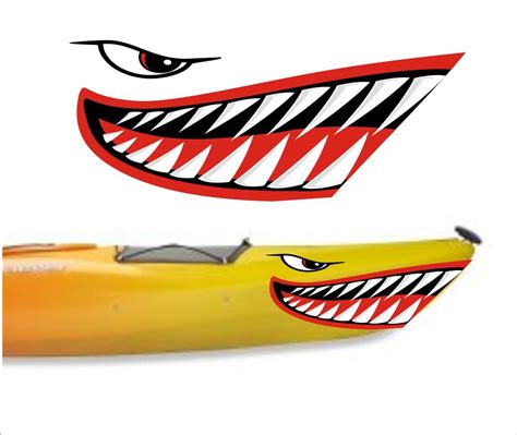 Buy Welddecals Shark Teeth Mouth Decal Stickers Kayak Canoe Jet Ski