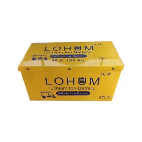 Lohum E Rickshaw Lithium Ion Battery Battery Capacity 100 Ah Voltage 48 V At Rs 65000 In New