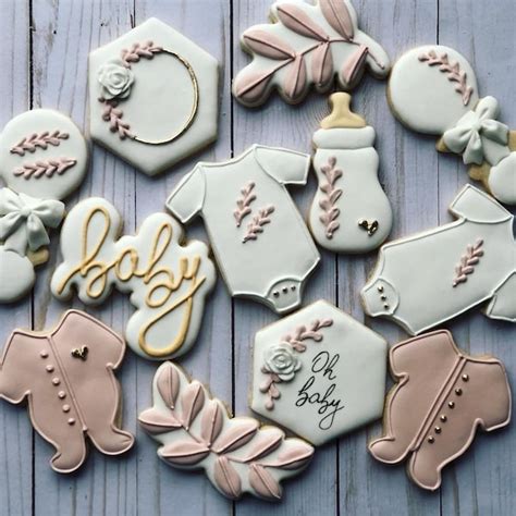 White Baby Shower Cookies Etsy