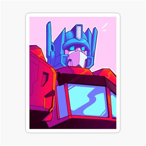 Optimus Prime Sticker For Sale By Bubonicc Redbubble