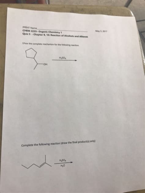 Solved Show the complete mechanism for the following | Chegg.com