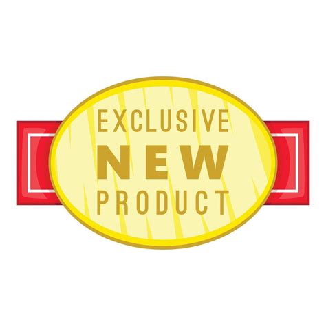 New Exclusive Product Label Icon Cartoon Style 14649103 Vector Art At