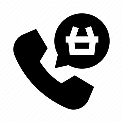 Customer Service Phone Call Shopping Basket Communications Icon