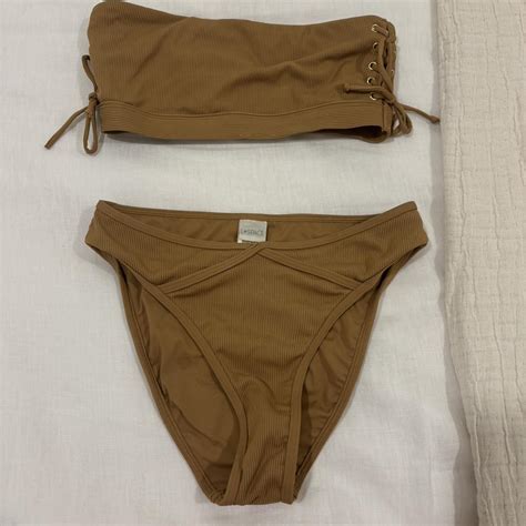 Like New Worn Once L Space Ribbed Bikini Set In Depop