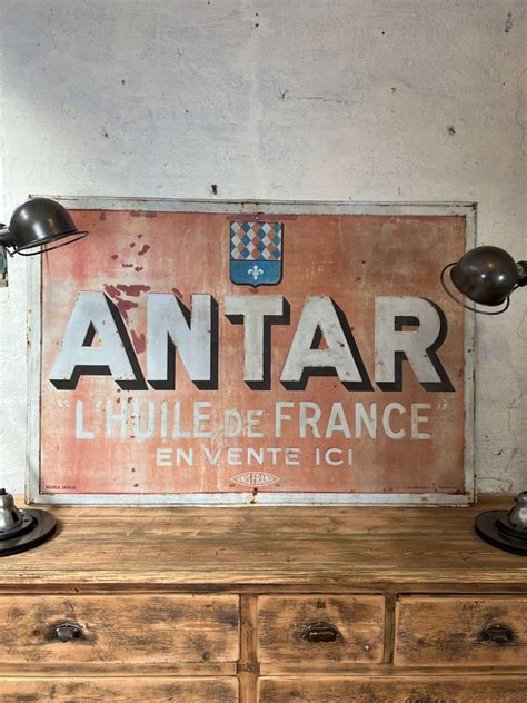 Ancienne Plaque Publicitaire ANTAR Marchand D Oublis