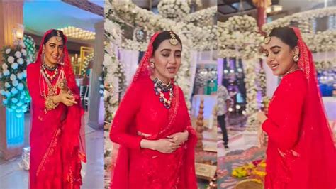 Tejasswi Prakash Looks Stunning In Red Bridal Saree Fans Praises