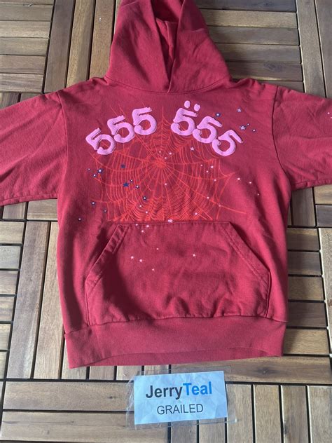 Spider Worldwide Spider Worldwide Red Angel Number 555 Hoodie Sp5der