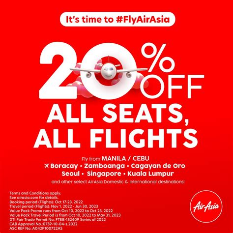 Airasia Offers Off All Flights From To Piso Fare Promo