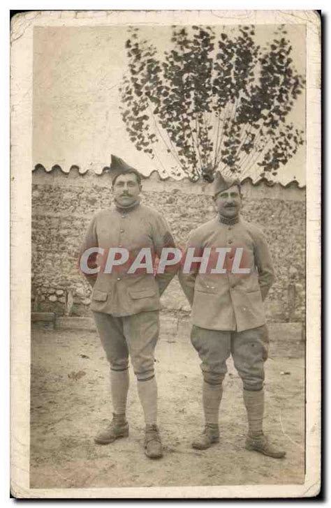 Carte Postale Ancienne Carte Photo Militaria Soldat Manuskript