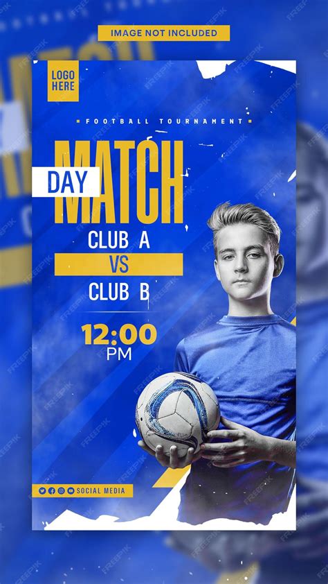 Premium Psd Matchday Poster Social Media Flyer Template