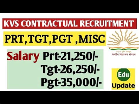 Kvs Contractual Recruitment Prt Tgt Pgt Misc Kv Bhadrak Youtube