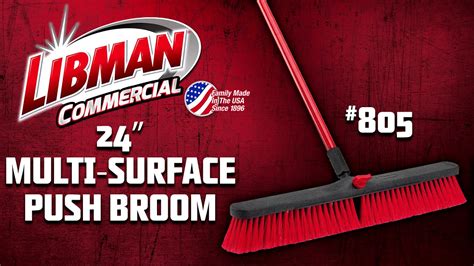 Libman 805 24” Multi Surface Push Broom Product Overview Youtube