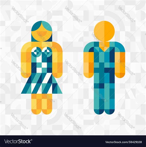 Man And Woman Avatar Icons Template Royalty Free Vector