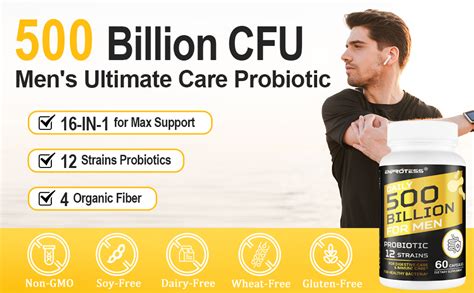 Probiotics For Men 500 Billion Cfu 12 Strains Mens