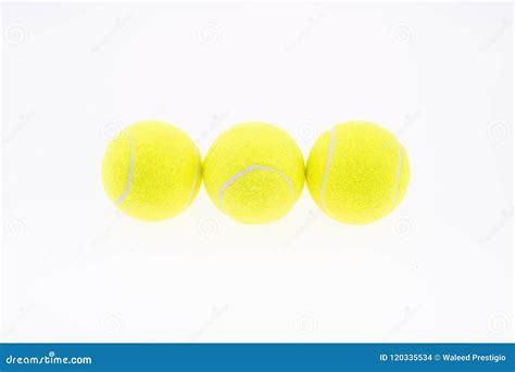 Tennis Balls on a White Background Stock Photo - Image of young ...