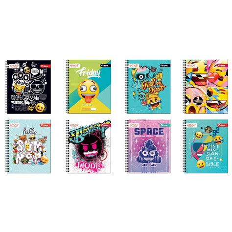 Ripley PACK CUADERNOS UNIVERSITARIOS TORRE CLÁSICO EMOJI 100H X10UD