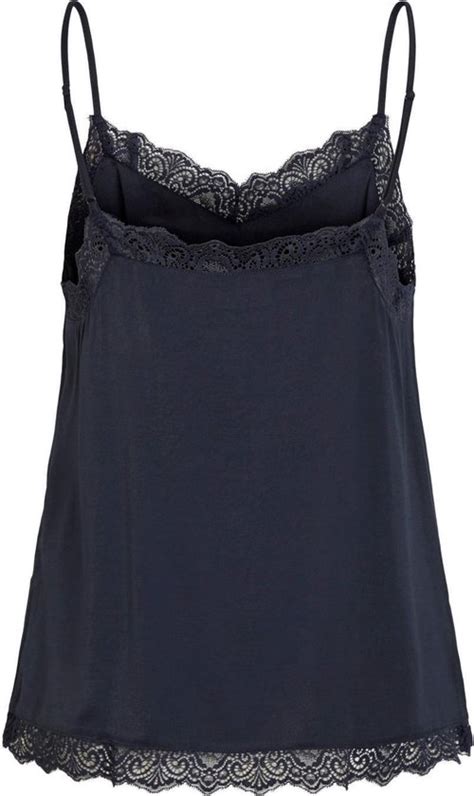 Vila VICAVA LACE SINGLET Total Eclipse Blue Bol