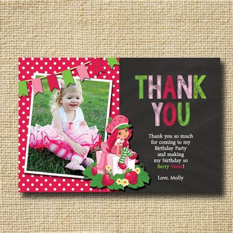 Strawberry Shortcake Birthday Invitation By Creativelime On Etsy