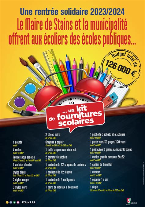 Rentr E Solidaire Un Kit De Fournitures Scolaires Offert